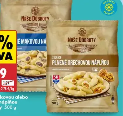 Naše dobroty Šúľance s makovou alebo orechovou náplňou