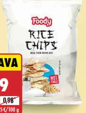 Foody Rýžové chipsy z hnedej ryže