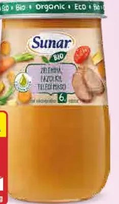 Sunar BIO bio príkrm zelenina, fazuľky, teľacie mäso