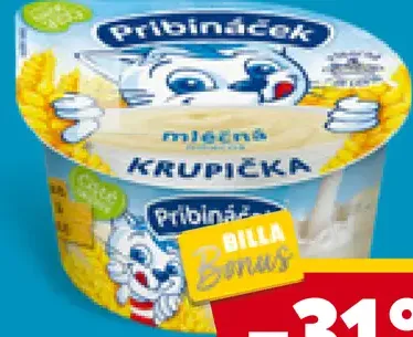 Pribináček Krupička mliečny dezert
