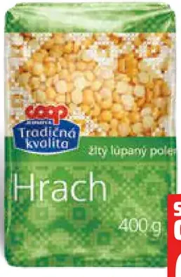 COOP Jednota Hrach žltý lúpaný, polený