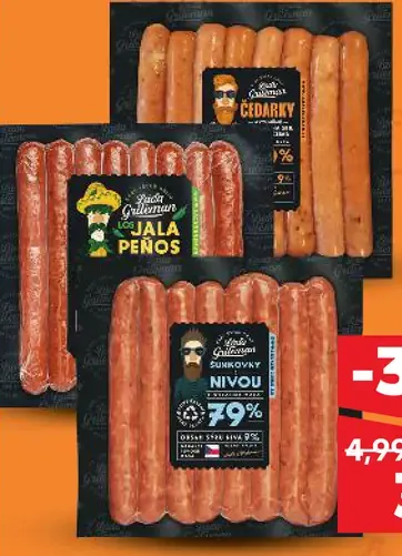 Klobásky na gril rôzne druhy