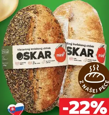 Oskar Kváskový chlieb viaczrnný alebo pšeničný
