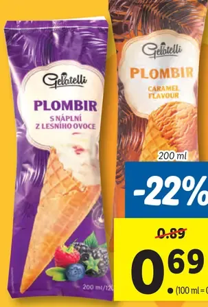 Gelatelli Mliečny kornútik