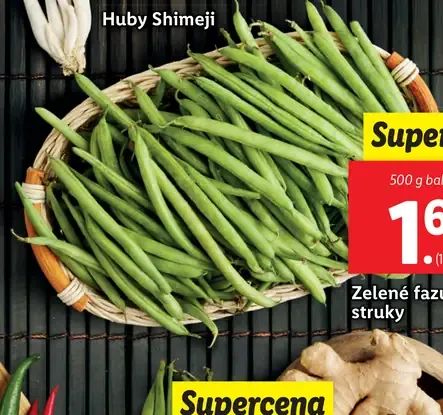 Zelené fazuľové struky