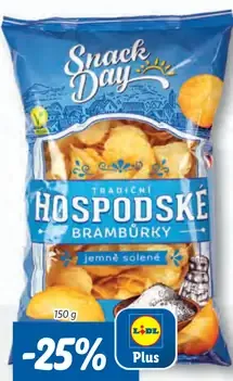 Snack Day Hospodské chipsy jemne solené