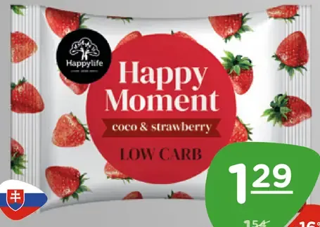 Happy Moment kokosové koliesko s jahodami