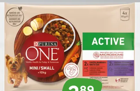 Purina ONE Active mini/small s hovädzím v šťave