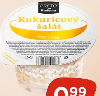 Šalát kukuricový