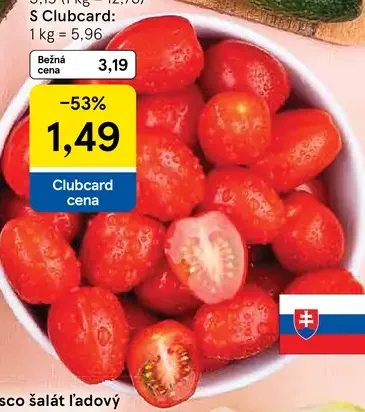 Tesco Baby paradajky podlhovasté