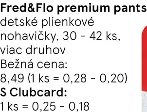 Fred&Flo premium pants detské plienkové nohavičky