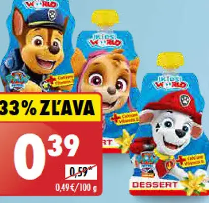 Kidsworld Tvarohový dezert v kapsičke vanilka