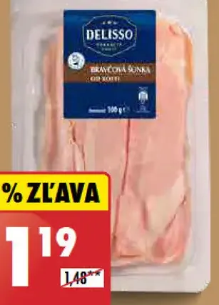 Delisso Bravčová šunka od kosti 95%