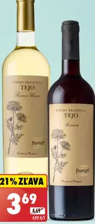 Tejo Vinho Regional biele/červené