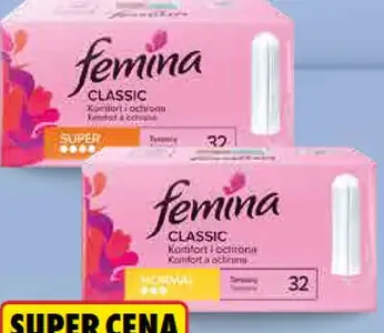Femina Tampóny Classic rôzne druhy
