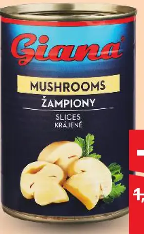 Giana Šampiňóny krájané