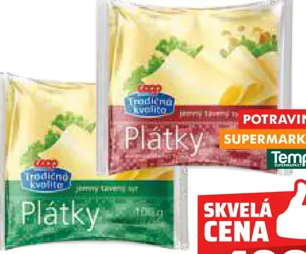 Plátky jemný tavený syr