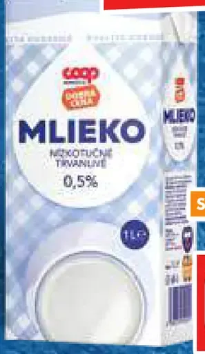 Coop Dobrá cena Mlieko nízkotučné 0,5%