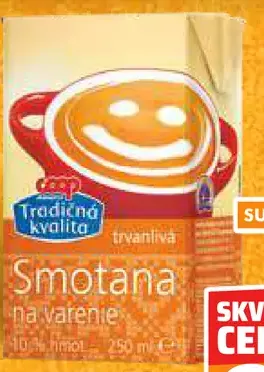 Tradičná kvalita Smotana trvanlivá na varenie
