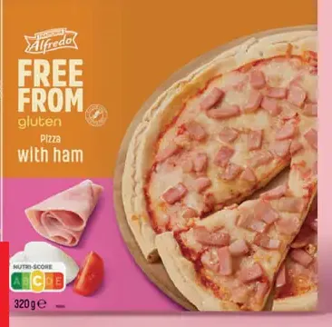Alfredo šunková pizza