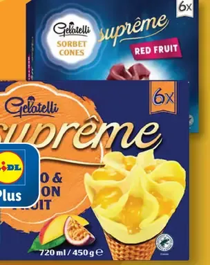 Gelatelli Sorbetové kornútiky Supreme