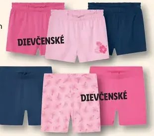 Šortky Chlapčenské Dievčenské