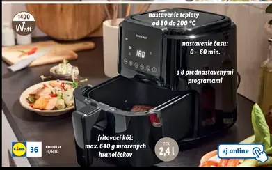 SilverCrest Digitálna teplovzdušná fritéza