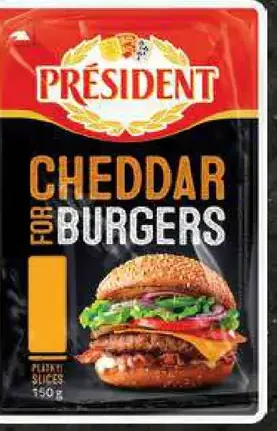 Président plátky na burger