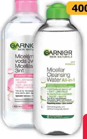 Garnier micelárna voda, 400 ml, 2 druhy