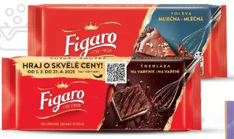 Figaro čokoláda na varenie alebo poleva