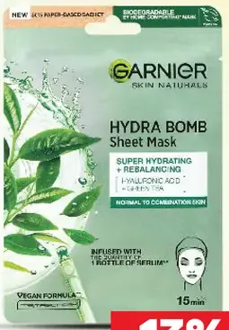 Garnier Hydra Bomb textilná pleťová maska