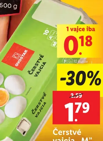 Lidl Čerstvé vajcia, M
