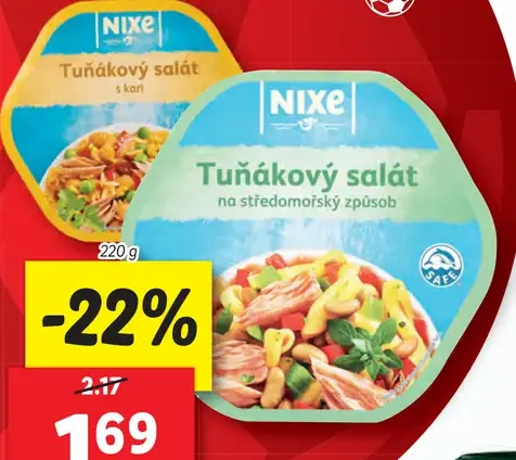 Nixe Tuniakový šalát rôzne druhy