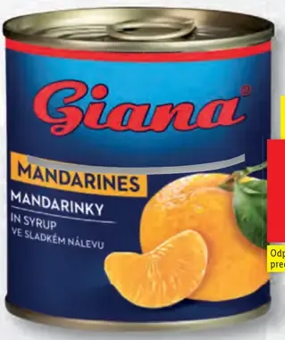 Giana mandarínky v sladkom náleve