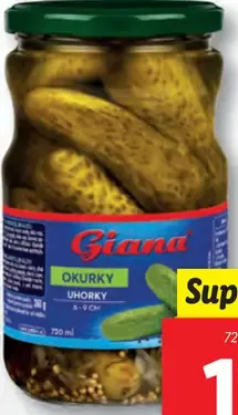 Giana Nakladané uhorky v slanom náleve