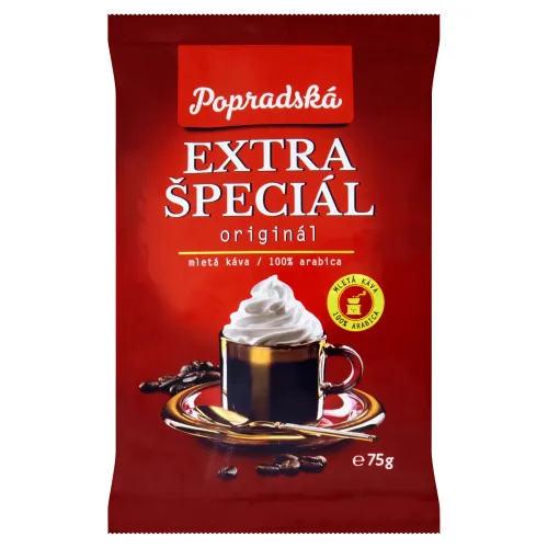 Popradská Extra špeciál pražená mletá káva