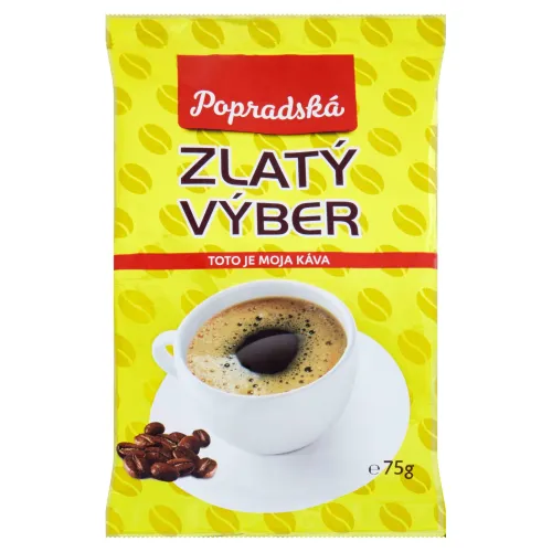 Popradská Zlatý výber pražená mletá káva