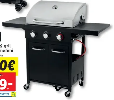 Grill Meister Plynový gril s 3 plameňmi