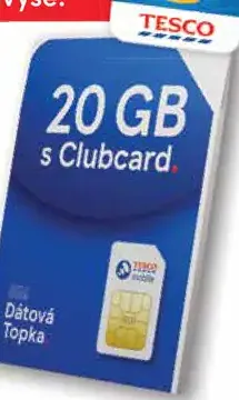 Tesco mobile SIM karta Dátová Topka