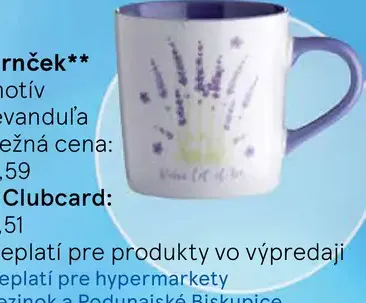 Hrnček motív levanduľa