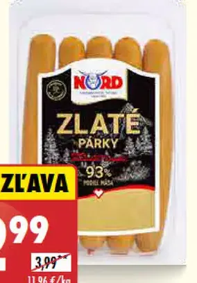 NORD Zlaté párky 93%