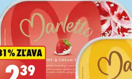 Marletto Zmrzlina banana split, jahodová