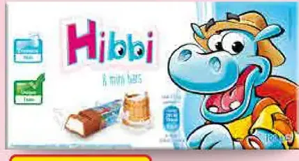 Hibbi Čokoládové tyčinky s mliečnou náplňou