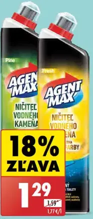Agent Max Čistiaci WC gél na vodný kameň Pine/Fresh
