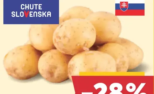 Chute Slovenska zemiaky skoré, prané, voľné