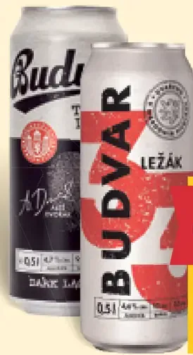Budweiser Budvar svetlé pivo, tmavé pivo