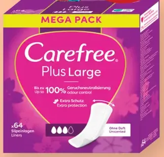 Carefree PLUS LARGE hygienické slipové vložky