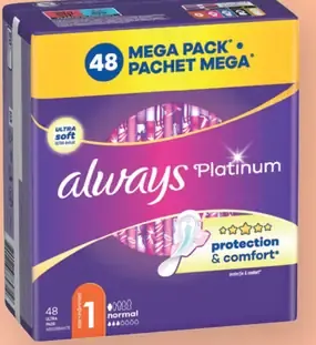 Always Platinum hygienické vložky