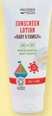 Wooden Spoon Baby & Family telové mlieko na opaľovanie s OF 50