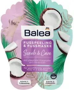 Balea Scrub & Care píling na nohy, maska na nohy